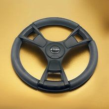 Model M13K Black Boat Steering Wheel KEY HUB Soft Touch Rim ABS Spokes