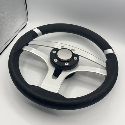 Badia Boat Steering Wheel Brushed Aluminum Spokes | Gussi Snap-in