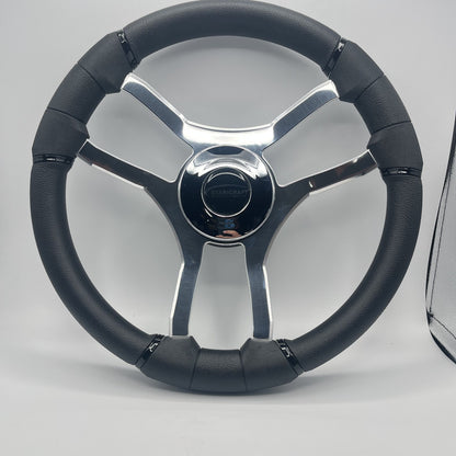 Malera Boat Steering Wheel Chrome Spokes | Stabicraft