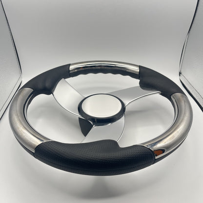 Model M533 Boat Steering Wheel Polished Alum Spoke | Plain
