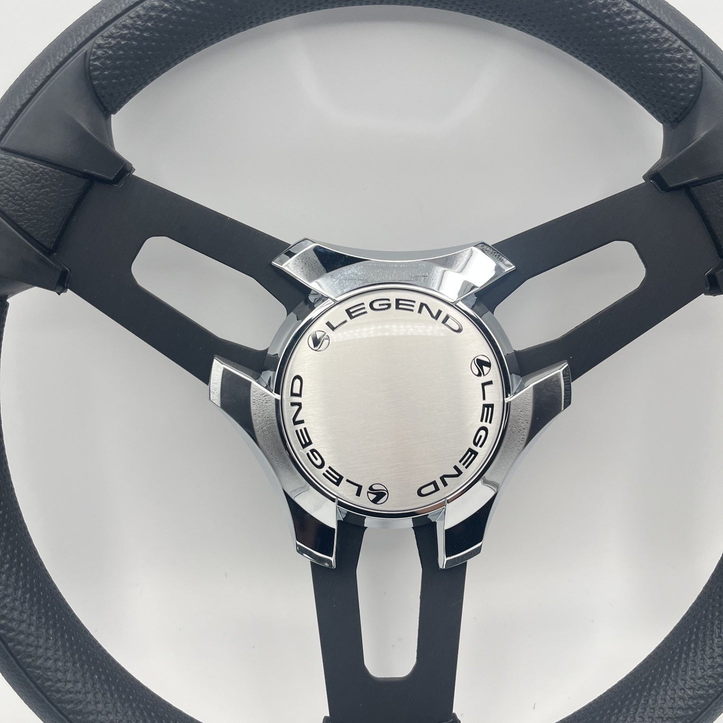 Gussi Italia Boat Model 15 Steering Wheel Black Brushed Alum Spokes |Legend