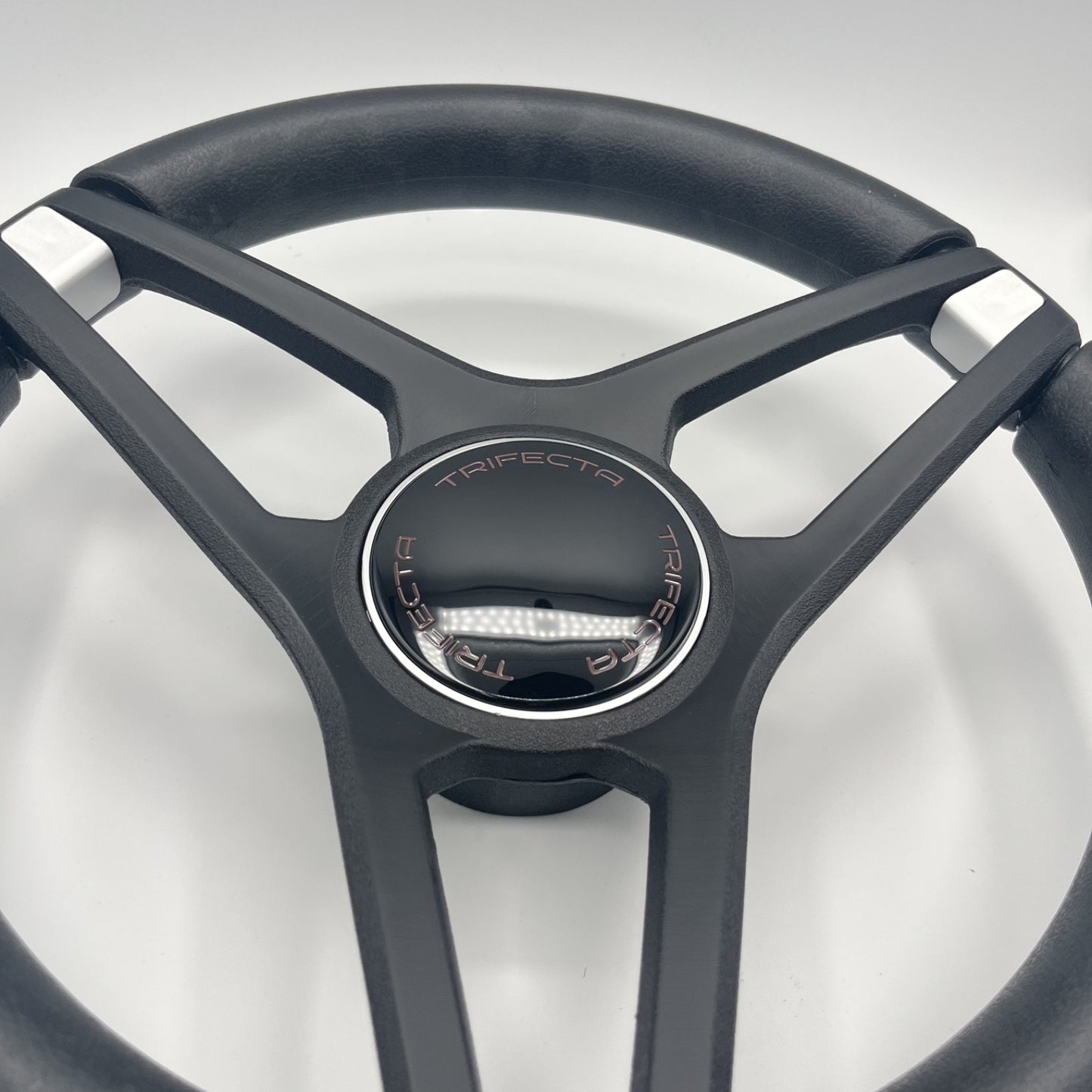 Molino Black w/Soft Touch Urethane Rim Boat Steering Wheel | Trifecta Boats