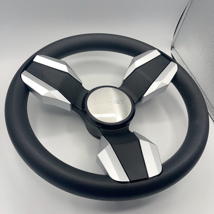 Collina Boat Steering Wheel Brushed Inserts - Keyed ONLY