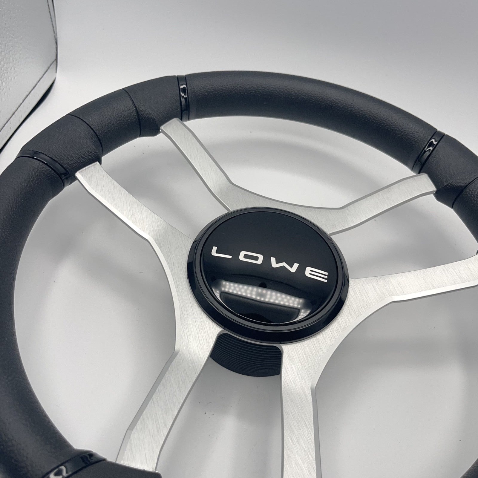 Malera Boat Steering Wheel Brushed Aluminum Spokes | Lowe Boats