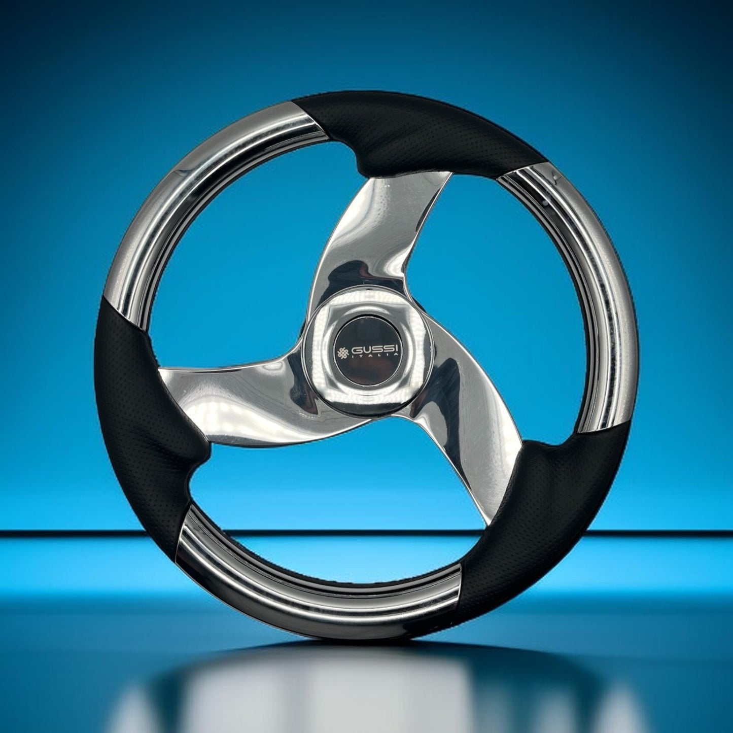 Model M533 Boat Steering Wheel Polished Aluminum Spokes | Gussi Italia