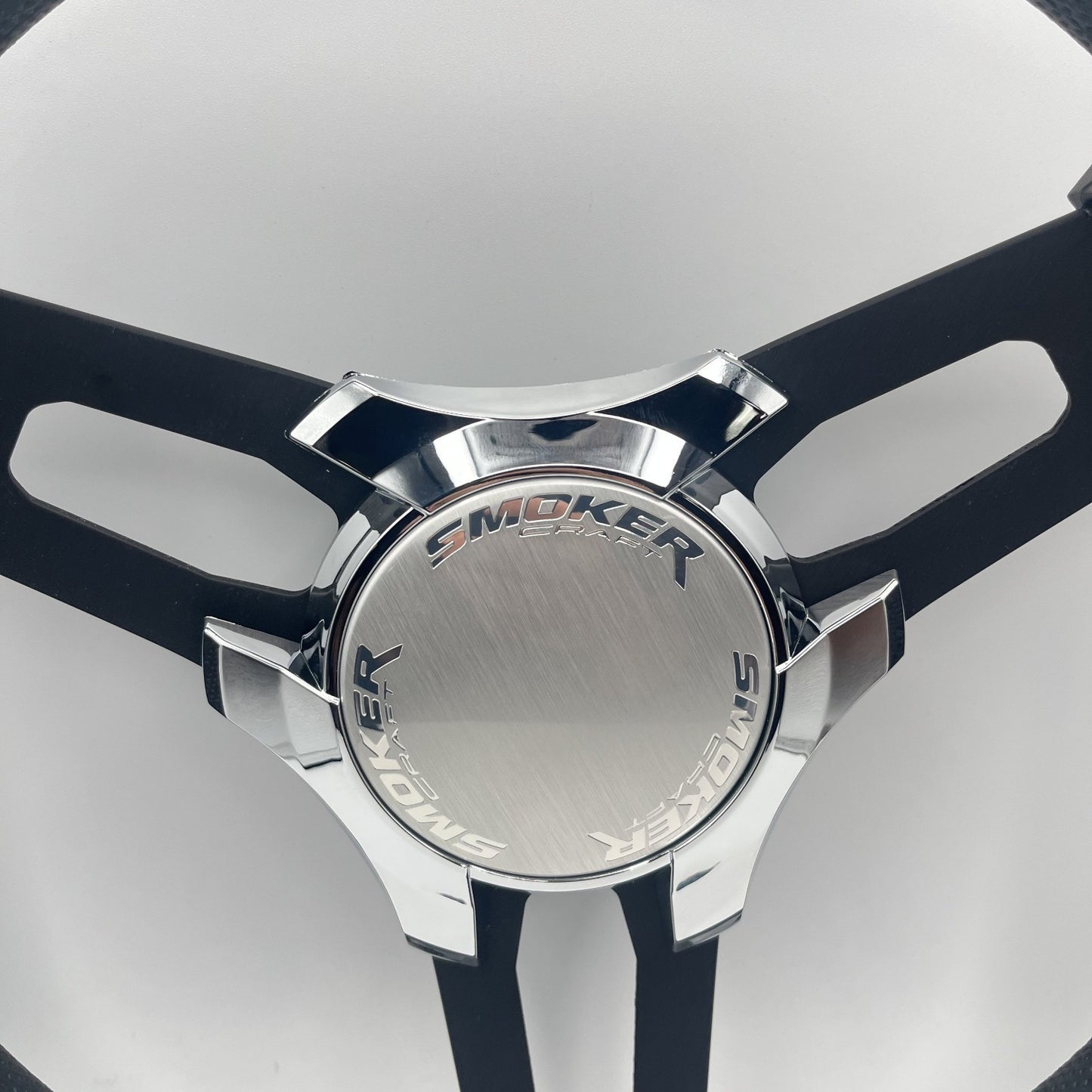 Gussi Italia Boat Model 15 Steering Wheel Black Brushed Alum Spokes | Smoker