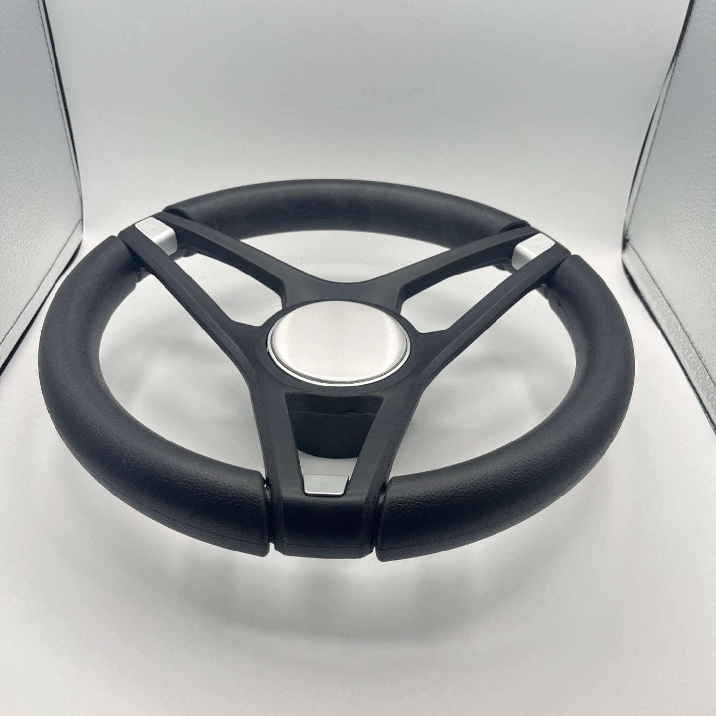Molino Black w/Soft Touch Urethane Rim Boat Steering Wheel | Blank