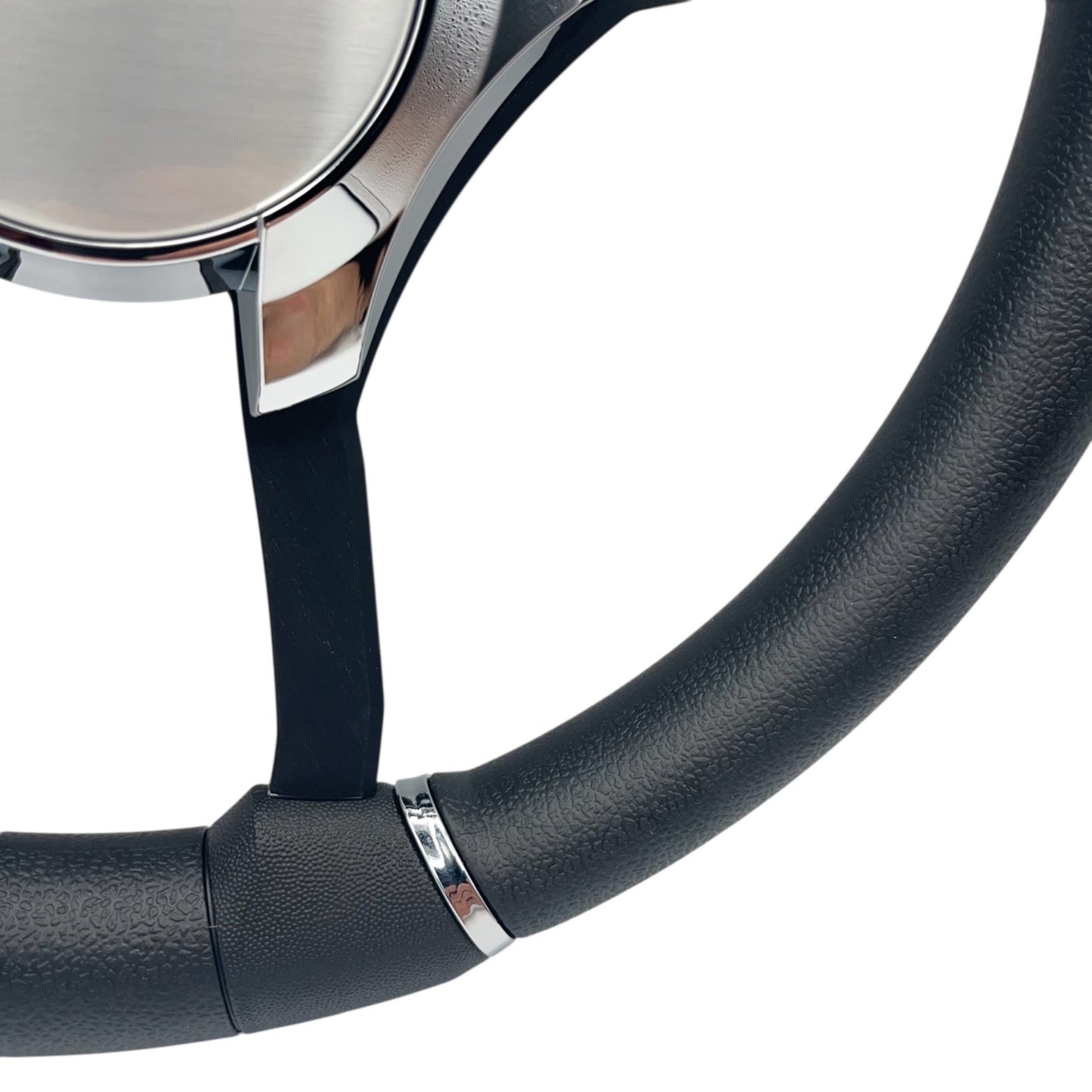 Malera Boat Steering Wheel Black Aluminum Spokes