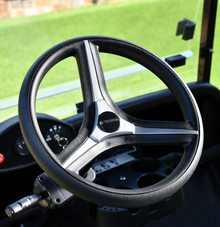 Brenta Black & Silver Golf Cart Steering Wheel for CLUB CAR PRECEDENT