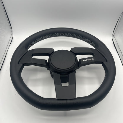 Gussi Italia Boat Sinel Steering Wheel Black Billet Aluminum Spoke | Harris