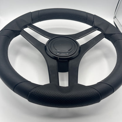 Molinara Marine Steering Wheel Black Brushed Alum Spokes | Lg Black Target