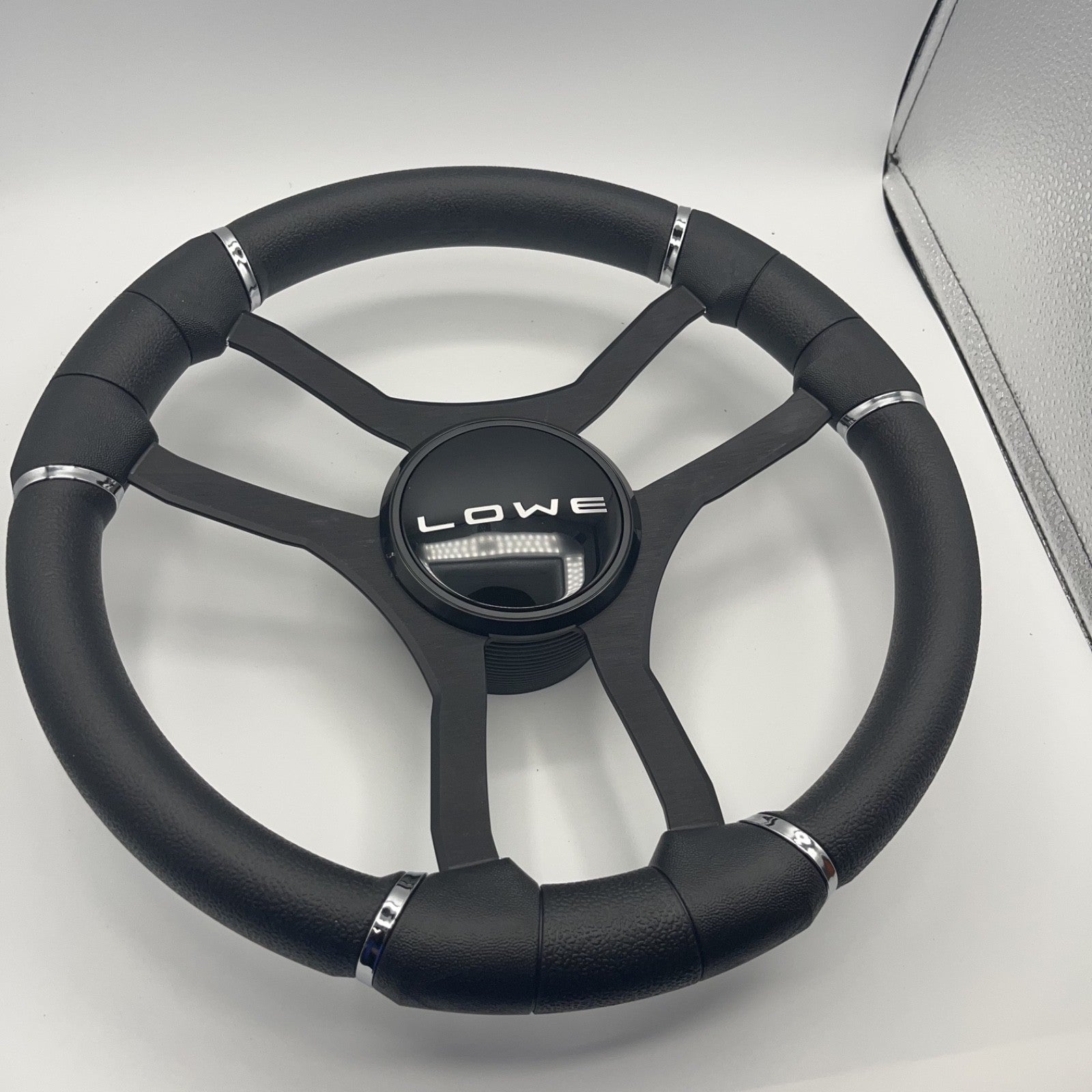 Malera Boat Steering Wheel Black Aluminum Spokes | Lowe Boats