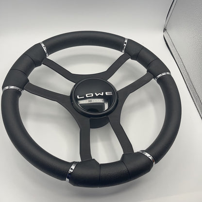 Malera Boat Steering Wheel Black Aluminum Spokes | Lowe Boats