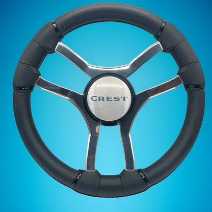 Malera Boat Steering Wheel Chrome Spokes | Crest
