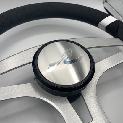 Badia Boat Steering Wheel Brushed Aluminum Spokes | SeaRay Boats