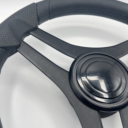Molinara Marine Steering Wheel Black Brushed Alum Spokes | Lg Black Target