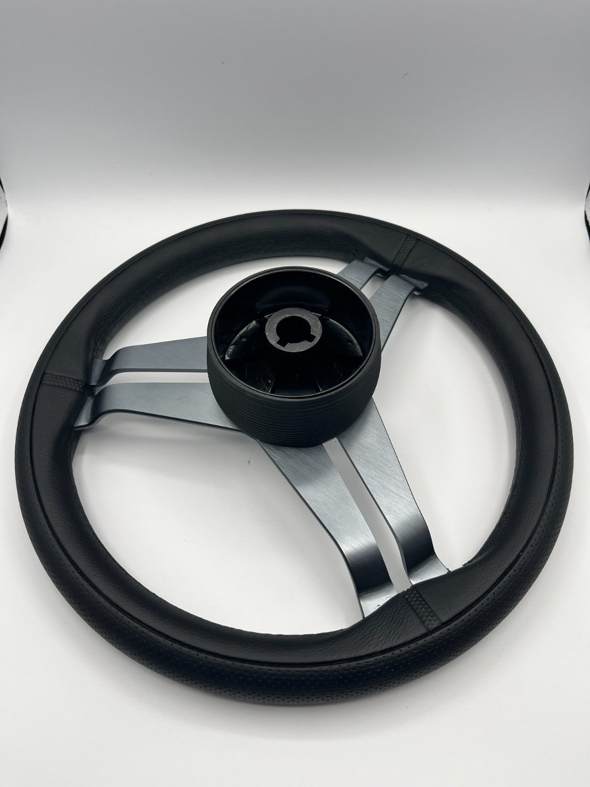 W208 Steering Wheel Gray Brushed Alum Spoke | Lowe Boats