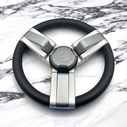 Gussi Italia Marine Steering Wheel Multi Color Gray Aluminum Wheel | Tige