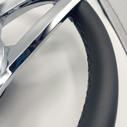 Cobalt Boat Steering Wheel Plastic Spoke Leather Stitched Rim | Cobalt Logo