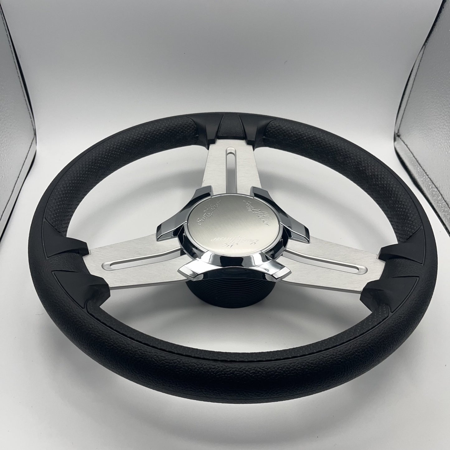 Model 15 Marine Steering Wheel Brushed Aluminum Spokes | SunChaser