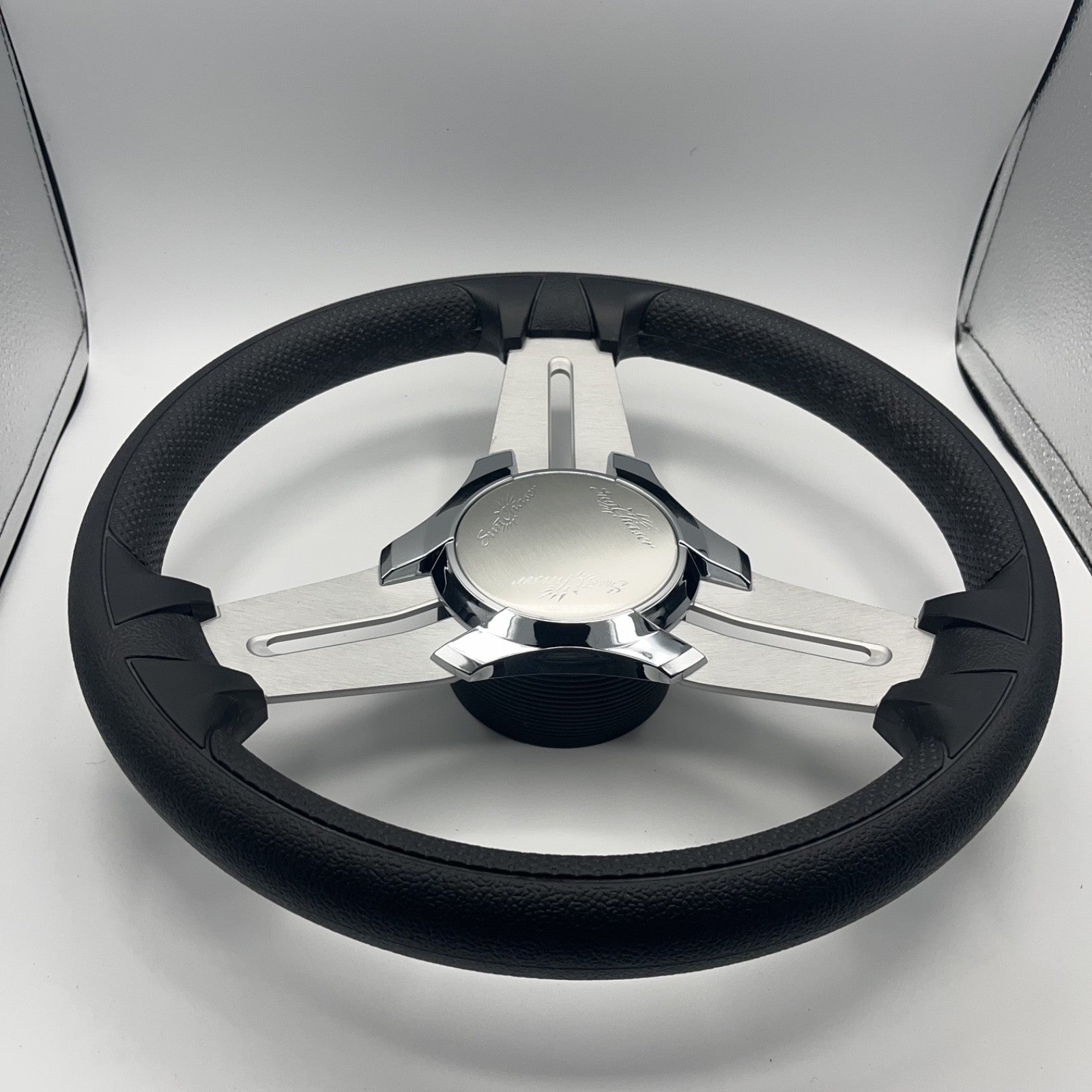 Model 15 Marine Steering Wheel Brushed Aluminum Spokes | SunChaser