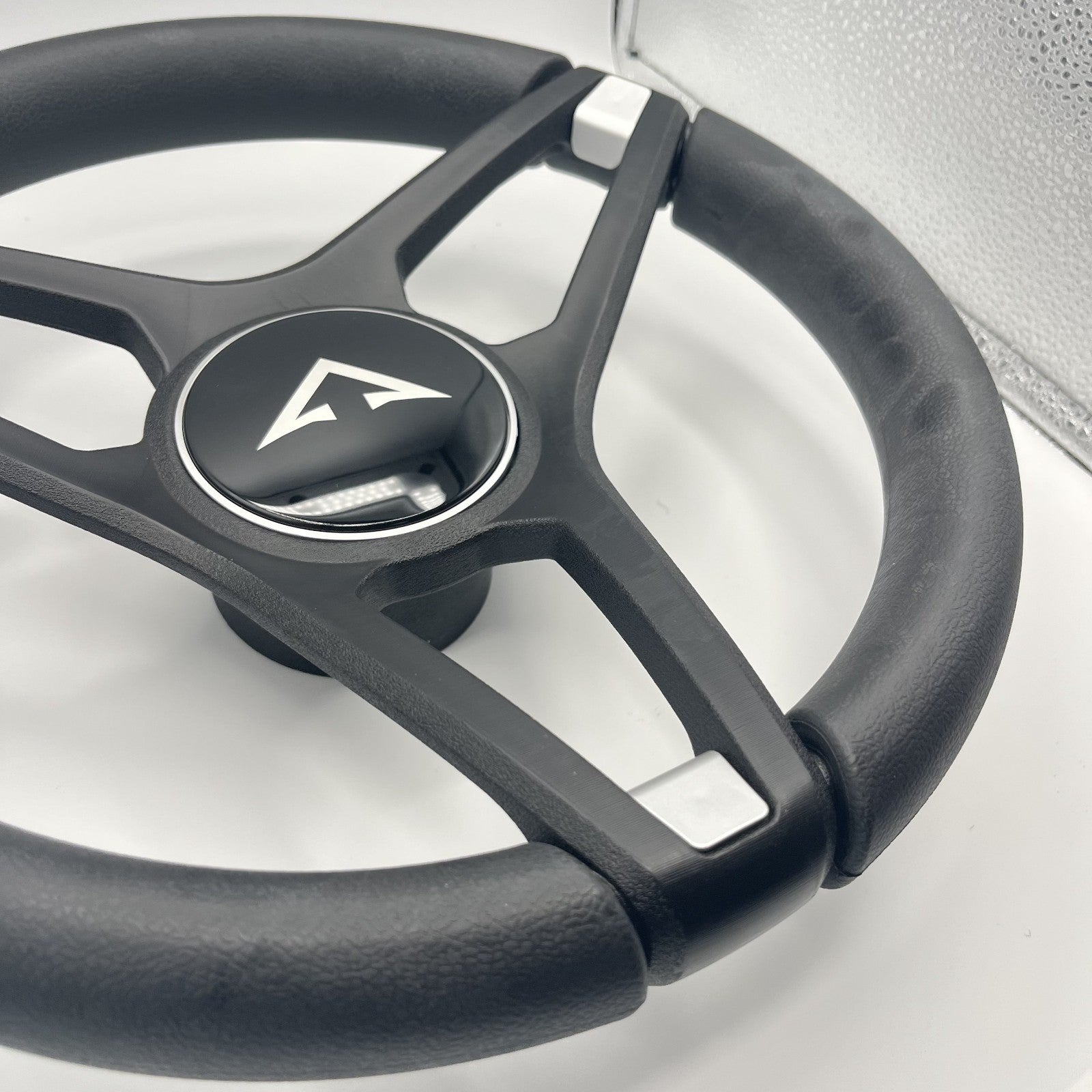 Molino Black & Silver Accents Golf Cart Steering Wheel fits AYRO EV Cart