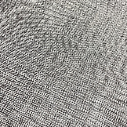 Woven Vinyl Flooring | IKAT - White Silver | 6' Width | Choose Your Length