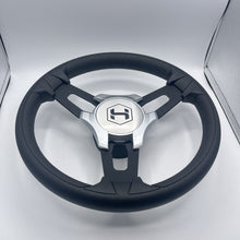 Model 15 Boat Steering Wheel Black Brushed Alum Spokes | Sil Harris