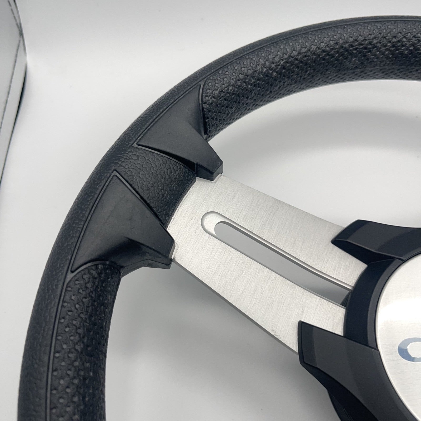 Model 15 Marine Steering Wheel Brushed Aluminum Spokes | Crest Logo