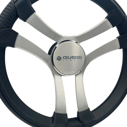 Benaco Boat Steering Wheel Brushed Aluminum Spokes