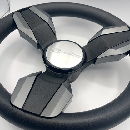 Collina Boat Steering Wheel Dark Gray Inserts - Bentley - Keyed ONLY