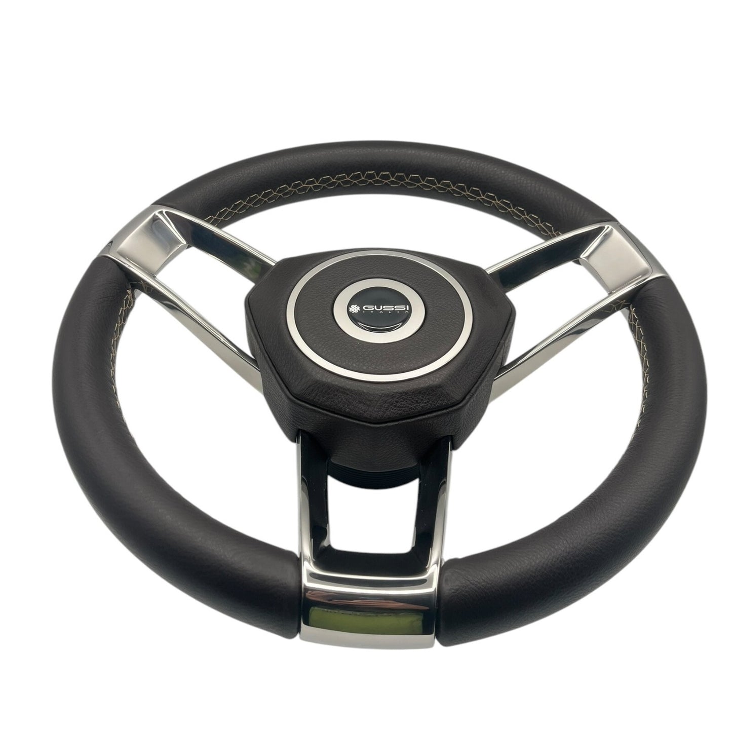 Model 700B Gussi Italia Boat Steering Wheel Polished Stainless Steel Spokes