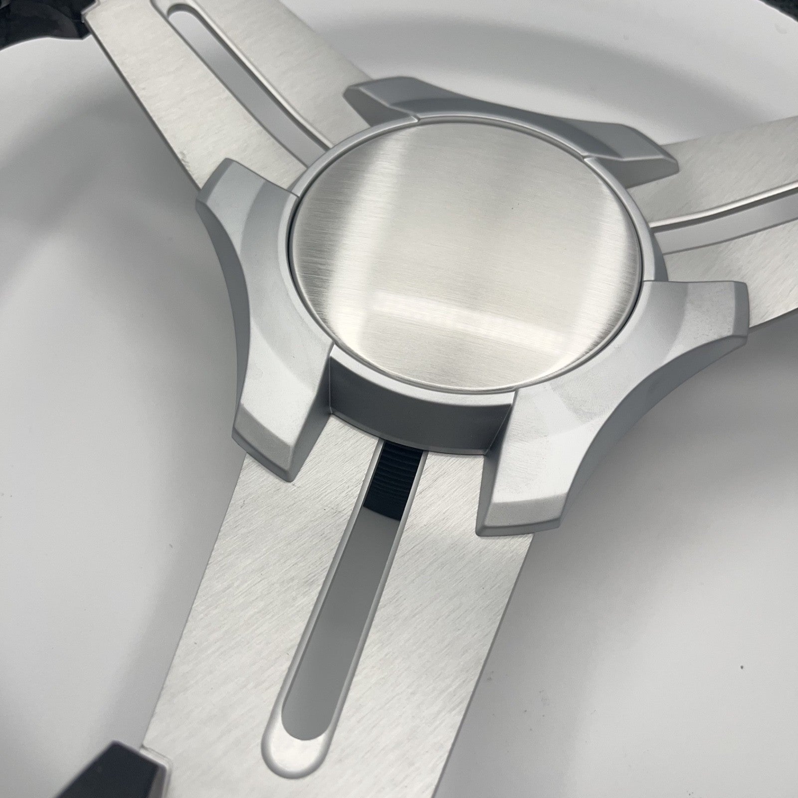 Model 15 Marine Steering Wheel Brushed Aluminum Spokes | Blank Center
