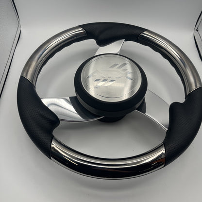 Model M533 Boat Steering Wheel Polished Aluminum Spokes | ATX