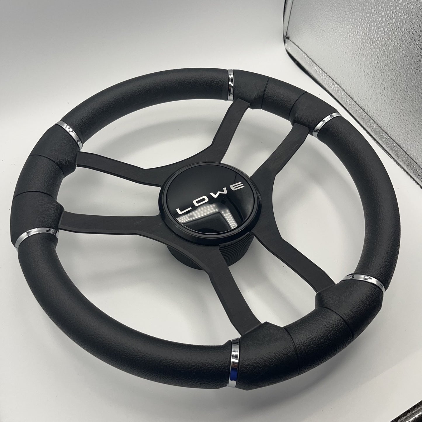 Malera Boat Steering Wheel Black Aluminum Spokes | Lowe Boats