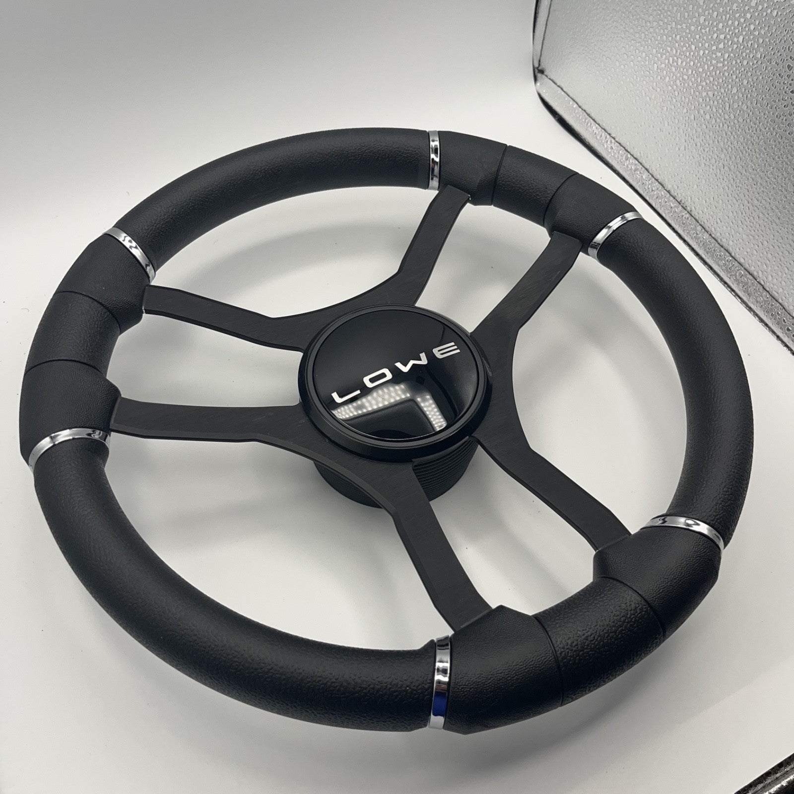 Malera Boat Steering Wheel Black Aluminum Spokes | Lowe Boats