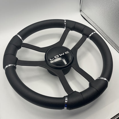 Malera Boat Steering Wheel Black Aluminum Spokes | Lowe Boats
