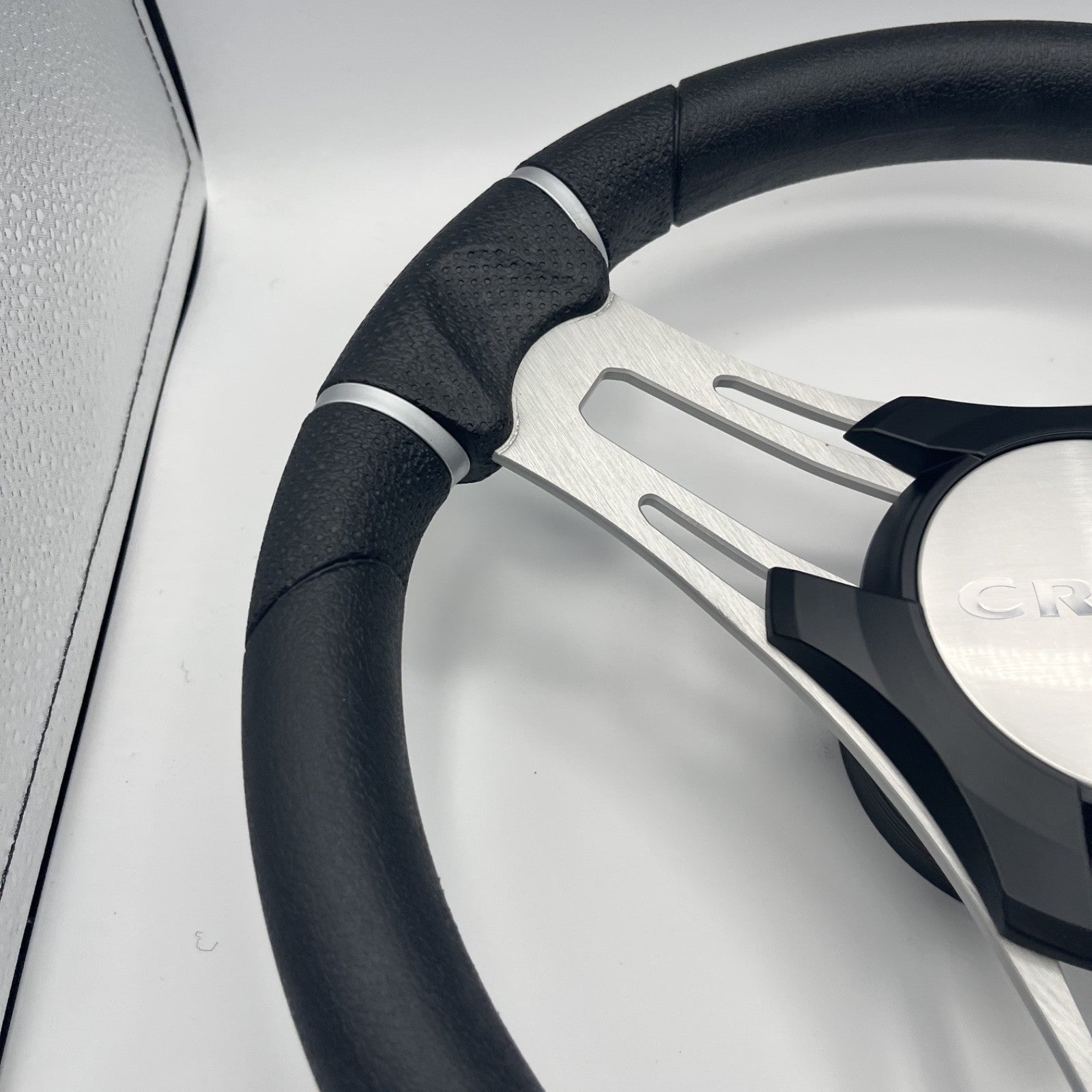 Gussi Italia Boat Steering Wheel Brushed Aluminum Spokes | Crest Boats