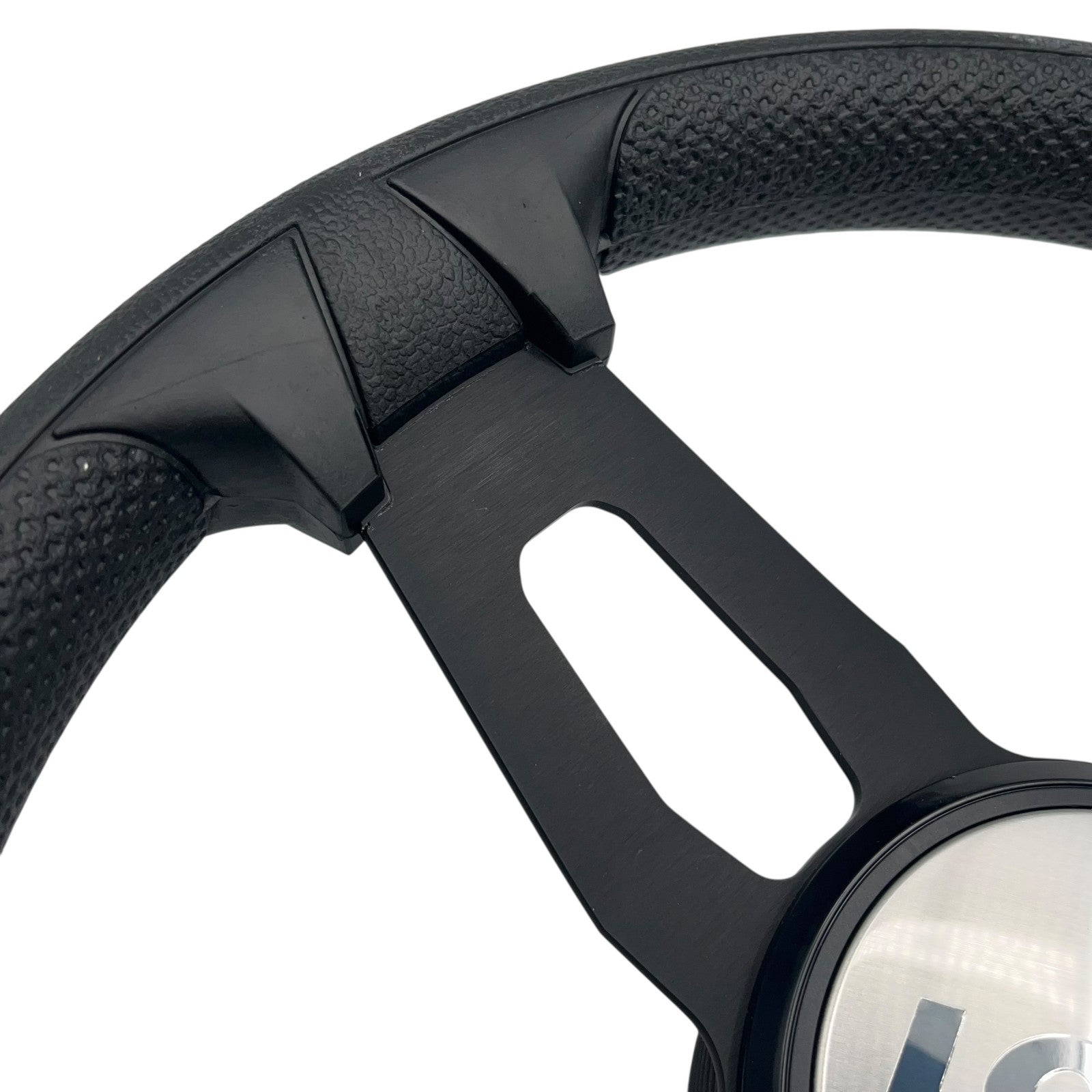 Model 15 Marine Steering Wheel Black Brushed Aluminum Spokes | Lowe