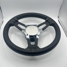 Model 15 Boat Steering Wheel Black Brushed Alum Spokes | SunChaser