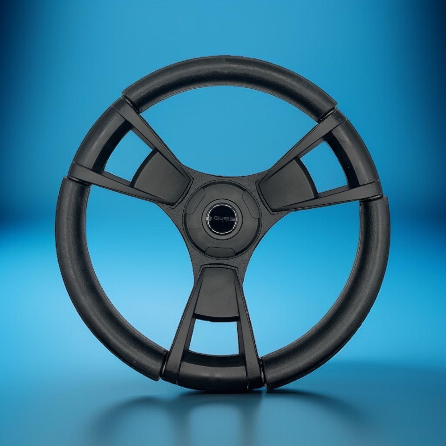Model M13K Black Boat Steering Wheel Soft Touch Rim ABS Spokes | Gussi Italia