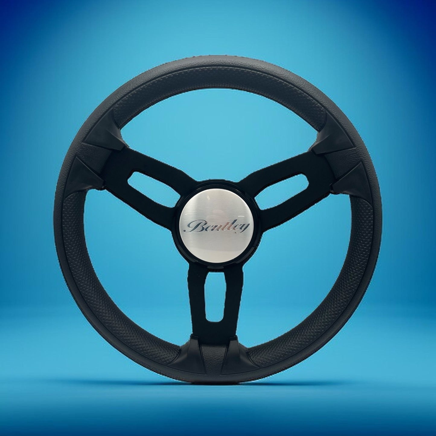 Gussi Italia Boat Model 15 Steering Wheel Black Brushed Alum Spokes | Bentley