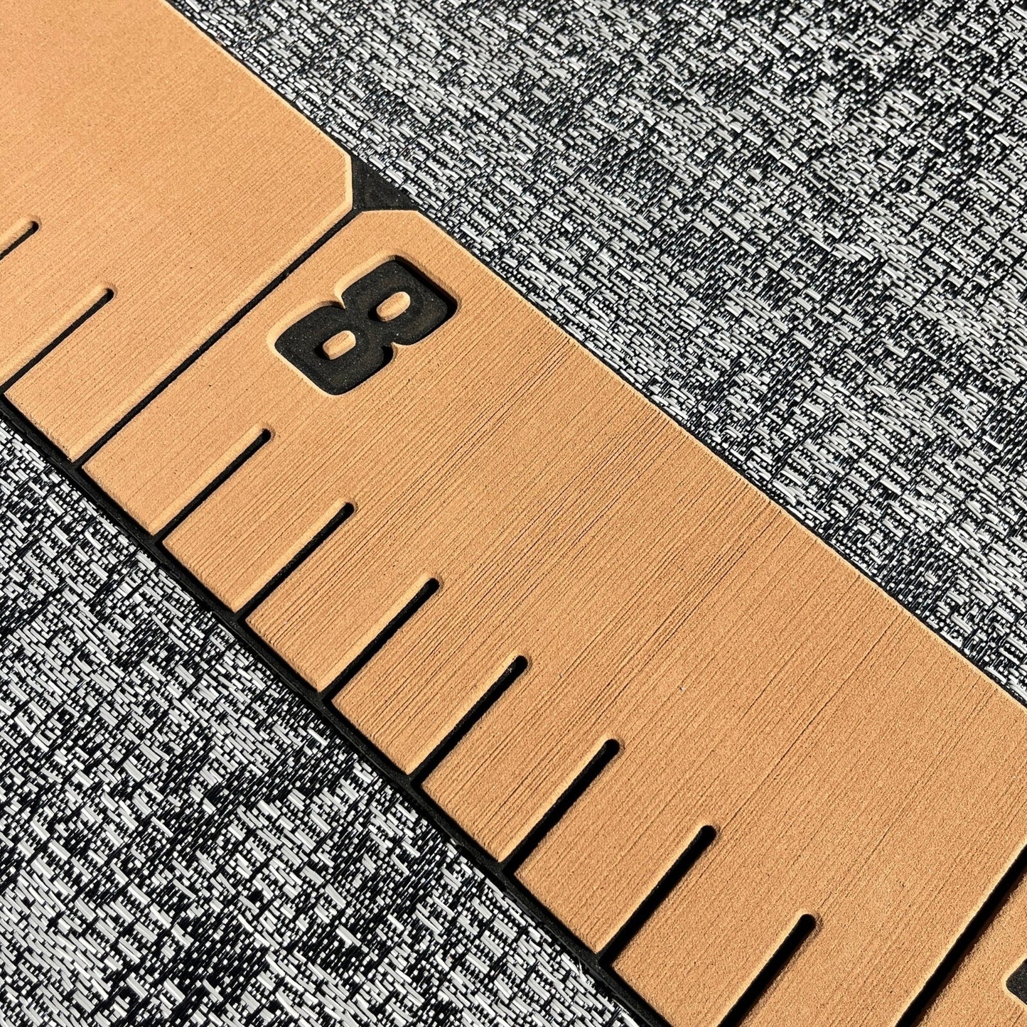 reFLEX | 36" Fish Ruler for Boats | Koa Brown over Aphotic Black - Routered