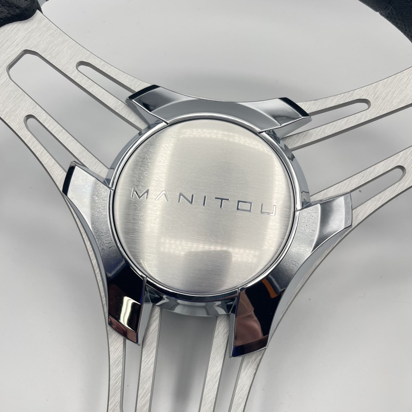 Gussi Italia Boat Steering Wheel Brushed Aluminum Spokes | Manitou Boats