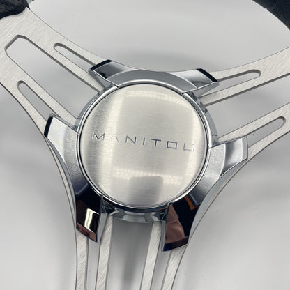 Gussi Italia Boat Steering Wheel Brushed Aluminum Spokes | Manitou Boats