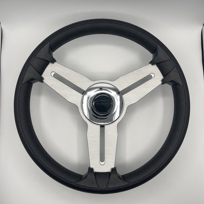 Model 15A Marine Steering Wheel Brushed Alum Spokes | Stabicraft Cap