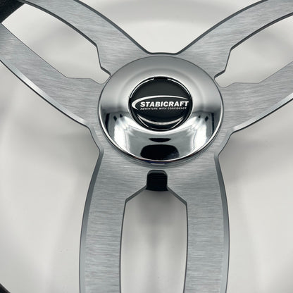 Cabrio Boat Steering Wheel Gray Brushed Alum Spoke | StabiCraft
