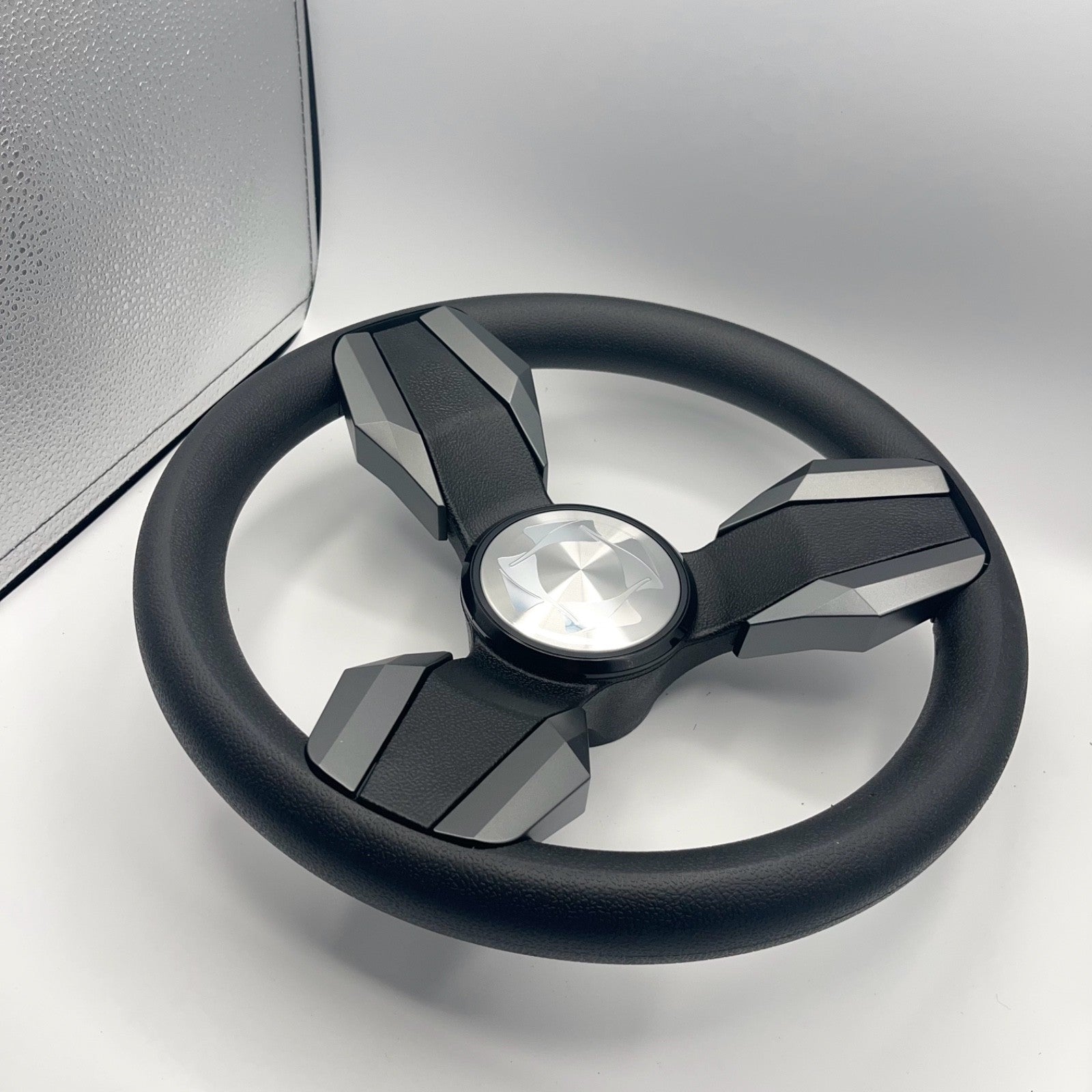 Collina Boat Steering Wheel Dark Gray Inserts - Stingray - Keyed ONLY