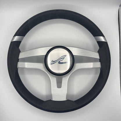 Badia Boat Steering Wheel Brushed Aluminum Spokes | SeaRay Boats