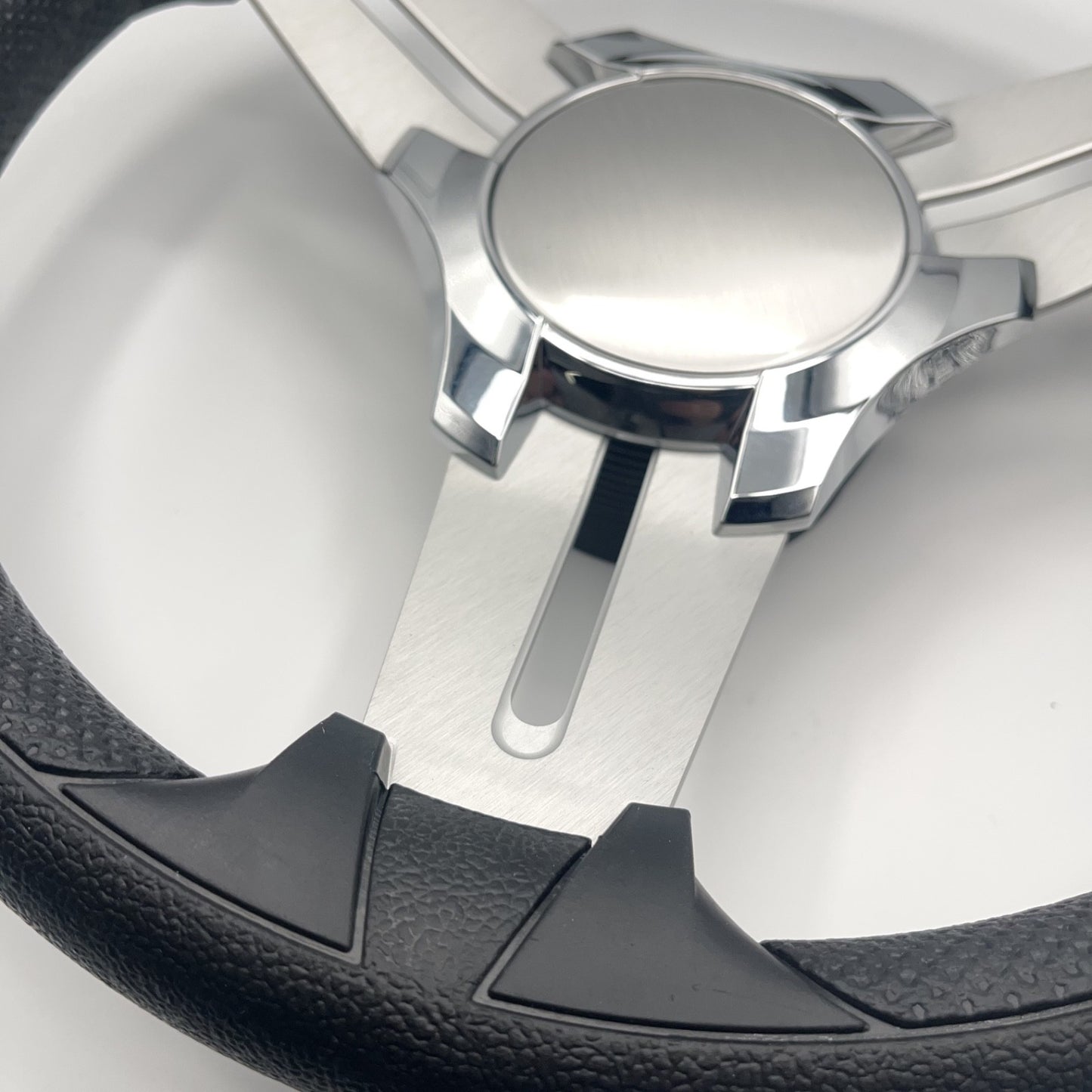 Model 15 Marine Steering Wheel Brushed Aluminum Spokes | Blank Center